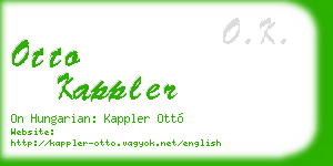 otto kappler business card